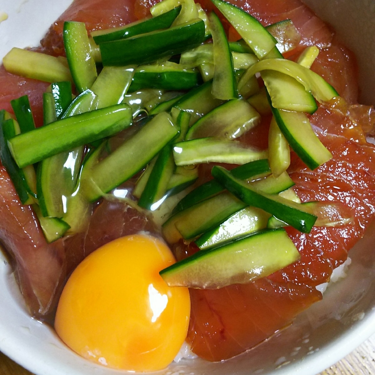 マグロときゅうりの漬け丼 レシピ 作り方 By 4045g 楽天レシピ マグロときゅうりの漬け丼 レシピ 作り方 By 4045g 楽天レシピ